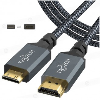 Cable TWOZOH Premium Mini HDMI a HDMI 2.0 (5m) 